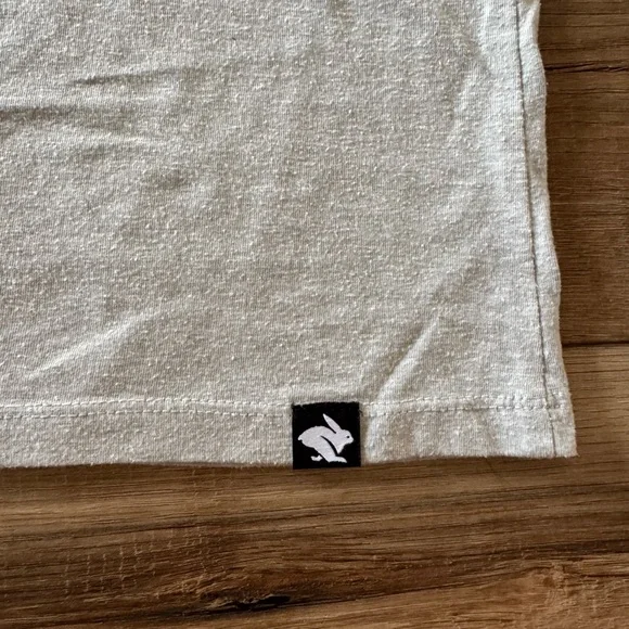 Rabbit Running x Kokom Scrunchies Remix Pocket Tee | M | VGUC | Grey/Floral - Picture 6 of 7